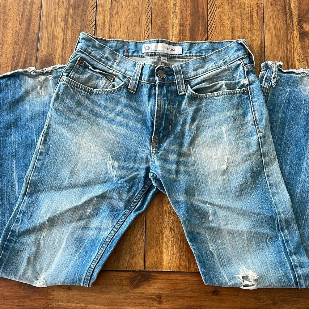 B by Bullhead Mens Slim Blue Denim Distressed jeans size 28 x 30